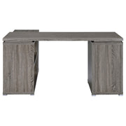 Yvette 60-inch 3-drawer L-Shape Computer Desk Weathered Grey - 800518