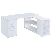 Yvette 60-inch 3-drawer L-Shape Computer Desk White - 800516
