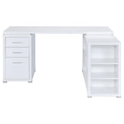 Yvette 60-inch 3-drawer L-Shape Computer Desk White - 800516