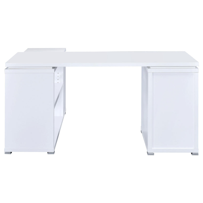 Yvette 60-inch 3-drawer L-Shape Computer Desk White - 800516