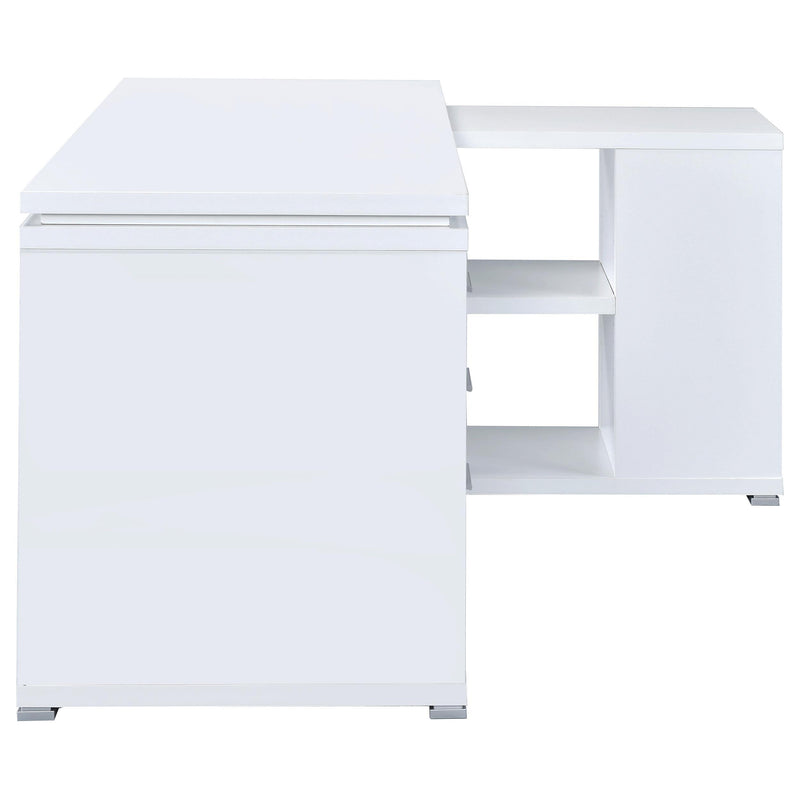 Yvette 60-inch 3-drawer L-Shape Computer Desk White - 800516