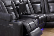 Zachary 3PC Power Sectional - L468-Gray-3PC Sectional