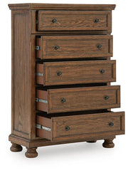 Zackaryn Warm Brown Chest of Drawers - PCB807-46