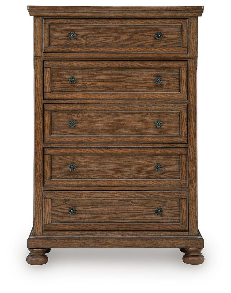 Zackaryn Warm Brown Chest of Drawers - PCB807-46