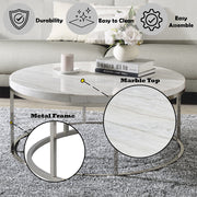 Zaidee COFFEE TABLE W/MARBLE - LV02795
