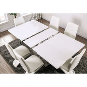 Zain White/Chrome Dining Table - FOA3742T-TABLE