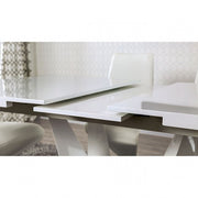 Zain White/Chrome Dining Table - FOA3742T-TABLE