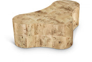 Zaire Solid Wood And Burl Veneer Coffee Table in Beige - 99067Burl-CT