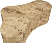 Zaire Solid Wood And Burl Veneer Coffee Table in Beige - 99067Burl-CT