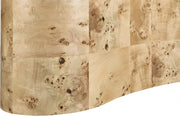 Zaire Solid Wood And Burl Veneer Coffee Table in Beige - 99067Burl-CT