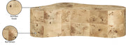 Zaire Solid Wood And Burl Veneer Coffee Table in Beige - 99067Burl-CT