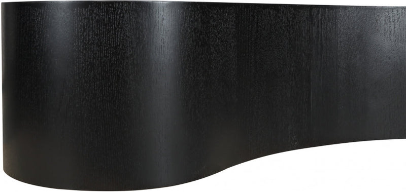 Zaire Solid Wood And Burl Veneer Coffee Table in Black - 99067Black-CT