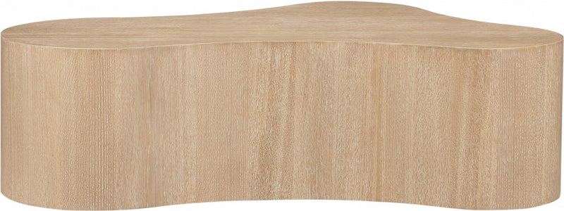 Zaire Solid Wood And Burl Veneer Coffee Table in Natural - 99067Oak-CT