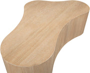 Zaire Solid Wood And Burl Veneer Coffee Table in Natural - 99067Oak-CT