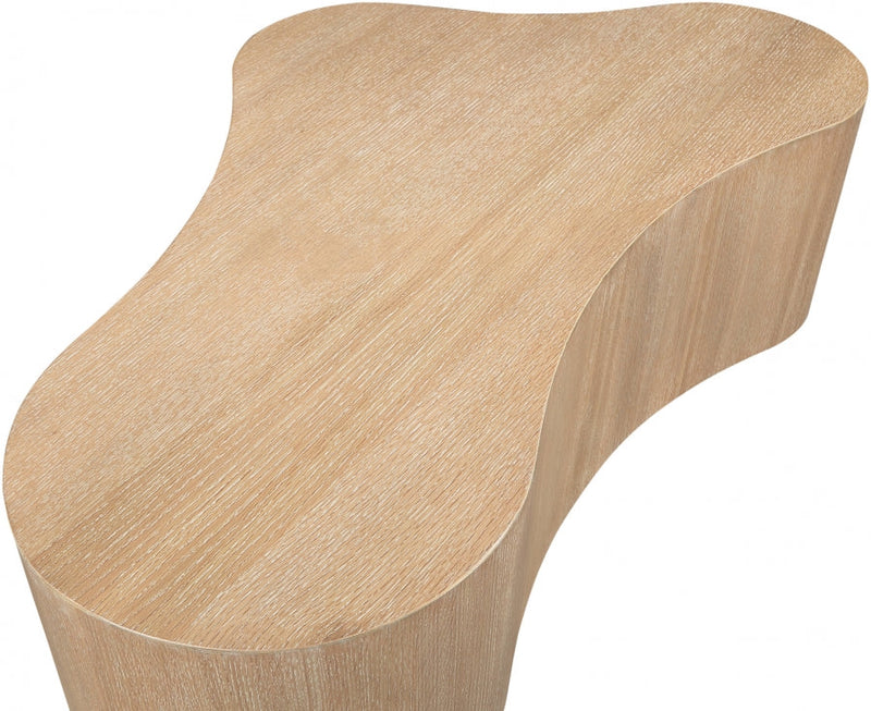 Zaire Solid Wood And Burl Veneer Coffee Table in Natural - 99067Oak-CT