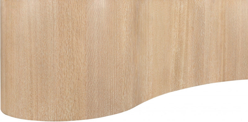 Zaire Solid Wood And Burl Veneer Coffee Table in Natural - 99067Oak-CT