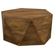 Zalika Hexagonal Solid Mango Wood Coffee Table Natural - 724188