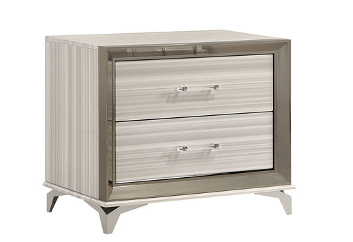 Zambrano White Nightstand - Gate FurnitureNightstand