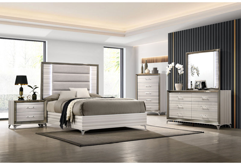 Zambrano White Nightstand - Gate FurnitureNightstand