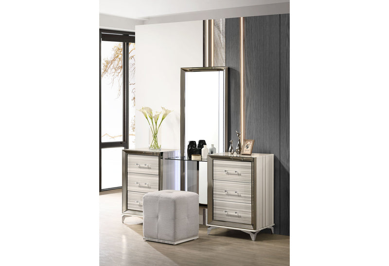 Zambrano White Raf Vanity Dresser - Gate FurnitureDresser