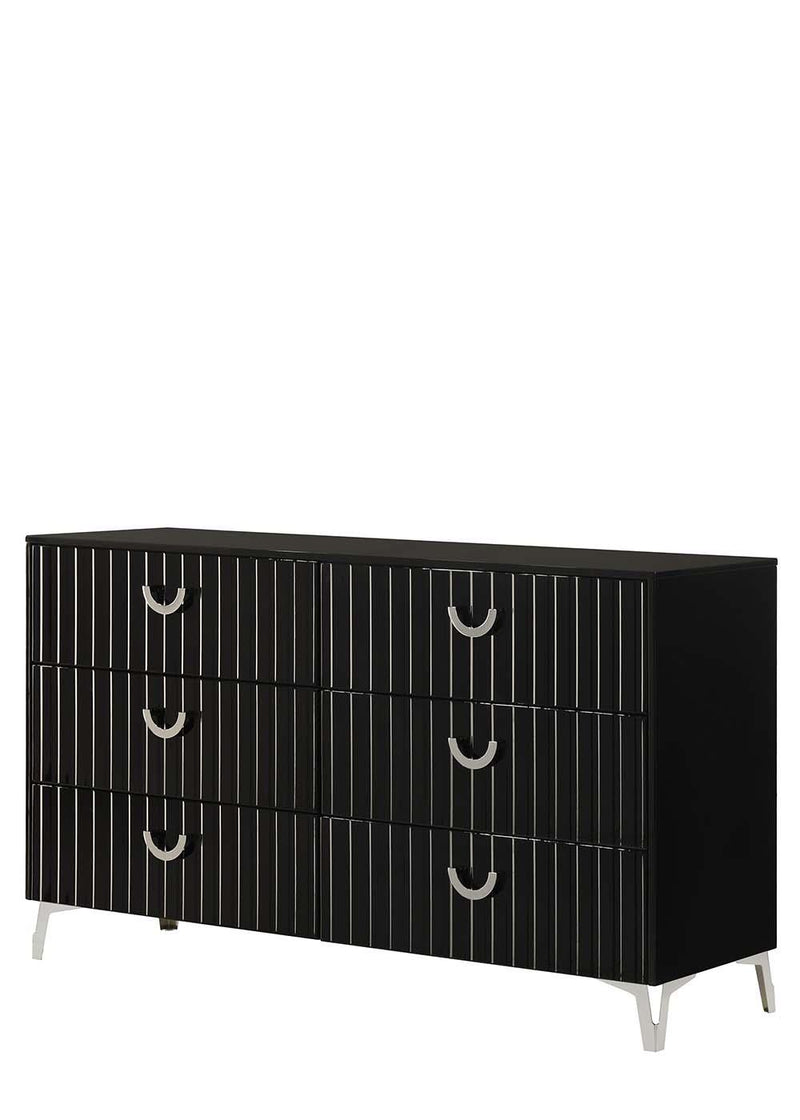 Zane - 6 Drawers Black Dresser - B279-D