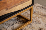 Zara 2-door 57-inch Wood Accent Storage Cabinet Black Walnut - 953466