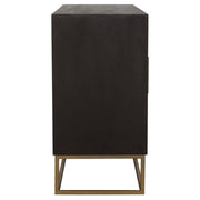 Zara 2-door 57-inch Wood Accent Storage Cabinet Black Walnut - 953466