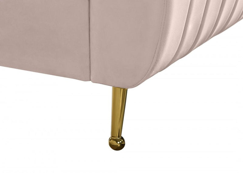 Zara Velvet Queen Bed (3 Boxes) Pink - Gate FurnitureQueen Bed