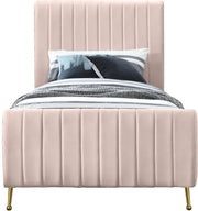 Zara Velvet Twin Bed (3 Boxes) Pink - Gate FurnitureTwin Bed