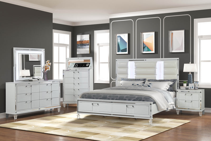 Zara White King 4 Piece - ZARA-WT-K-4PC