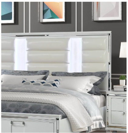 Zara White King 5 Piece - ZARA-WT-K-5PC