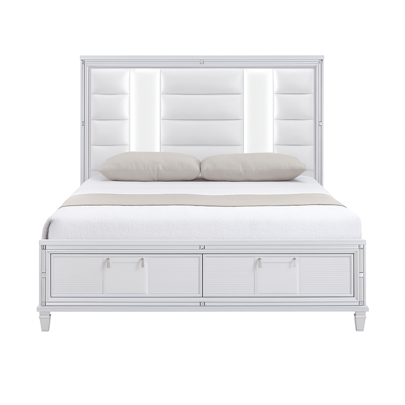 Zara White Queen 5 Piece - ZARA-WT-Q-5PC