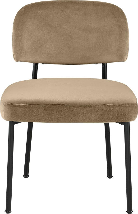 Zarelle Performance Fabric Upholstered Dining Chair in Beige, Set of 2 - 88021Beige-C