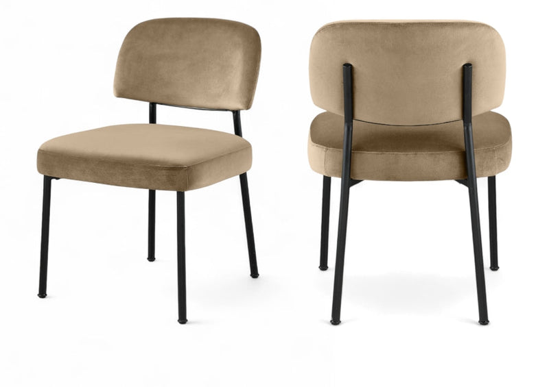 Zarelle Performance Fabric Upholstered Dining Chair in Beige, Set of 2 - 88021Beige-C