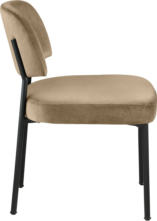 Zarelle Performance Fabric Upholstered Dining Chair in Beige, Set of 2 - 88021Beige-C