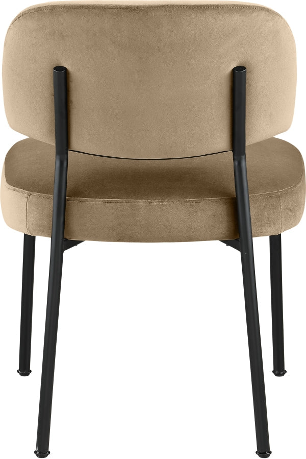 Zarelle Performance Fabric Upholstered Dining Chair in Beige, Set of 2 - 88021Beige-C