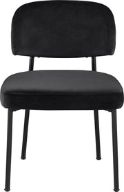 Zarelle Performance Fabric Upholstered Dining Chair in Black, Set of 2 - 88021Black-C
