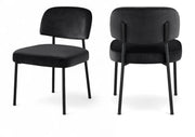 Zarelle Performance Fabric Upholstered Dining Chair in Black, Set of 2 - 88021Black-C