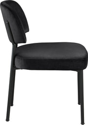 Zarelle Performance Fabric Upholstered Dining Chair in Black, Set of 2 - 88021Black-C