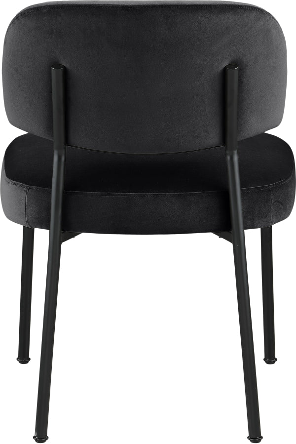 Zarelle Performance Fabric Upholstered Dining Chair in Black, Set of 2 - 88021Black-C