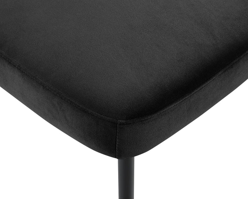 Zarelle Performance Fabric Upholstered Dining Chair in Black, Set of 2 - 88021Black-C