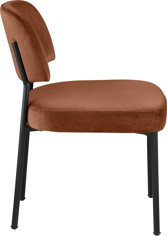 Zarelle Performance Fabric Upholstered Dining Chair in Cognac, Set of 2 - 88021Cognac-C
