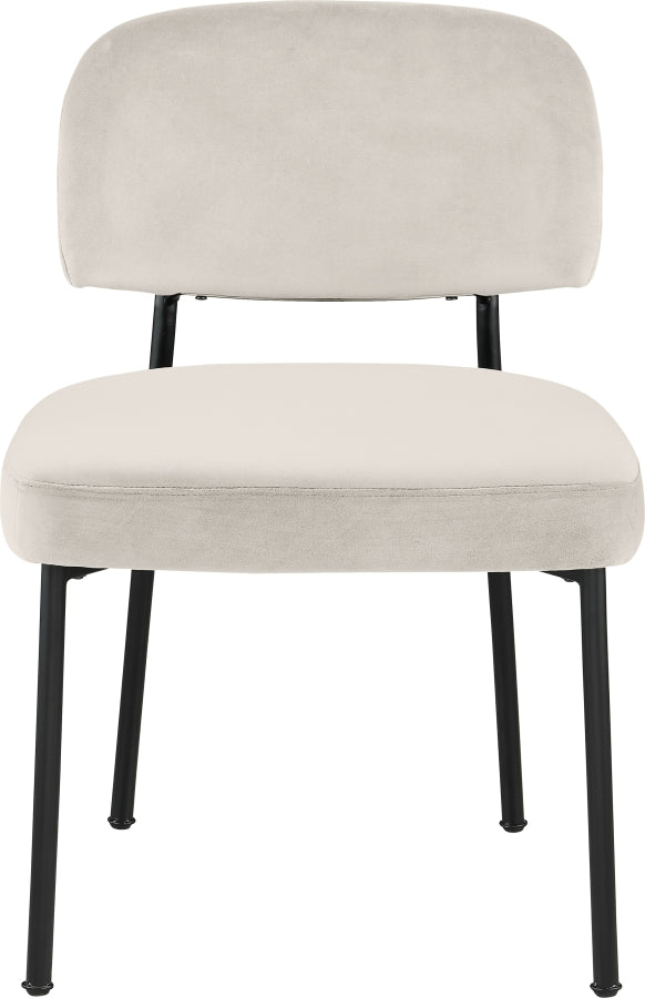 Zarelle Performance Fabric Upholstered Dining Chair in Cream, Set of 2 - 88021Cream-C