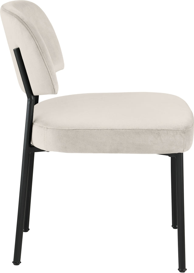Zarelle Performance Fabric Upholstered Dining Chair in Cream, Set of 2 - 88021Cream-C