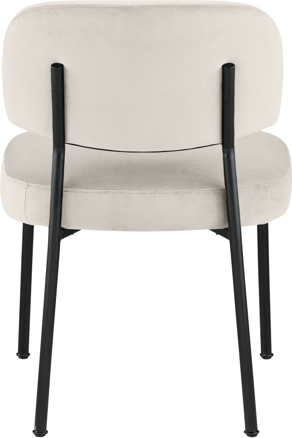 Zarelle Performance Fabric Upholstered Dining Chair in Cream, Set of 2 - 88021Cream-C