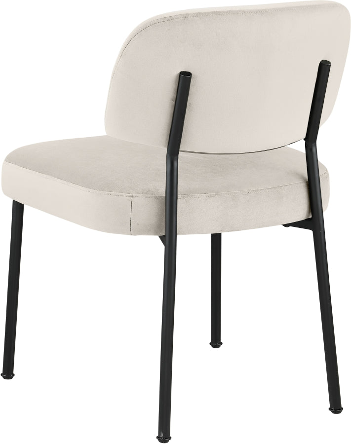 Zarelle Performance Fabric Upholstered Dining Chair in Cream, Set of 2 - 88021Cream-C
