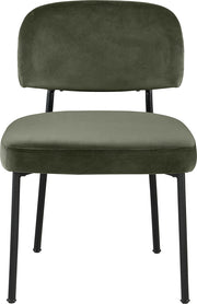 Zarelle Performance Fabric Upholstered Dining Chair in Green, Set of 2 - 88021Green-C