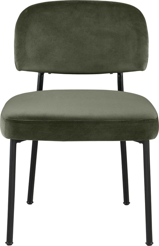 Zarelle Performance Fabric Upholstered Dining Chair in Green, Set of 2 - 88021Green-C