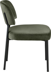Zarelle Performance Fabric Upholstered Dining Chair in Green, Set of 2 - 88021Green-C