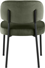 Zarelle Performance Fabric Upholstered Dining Chair in Green, Set of 2 - 88021Green-C